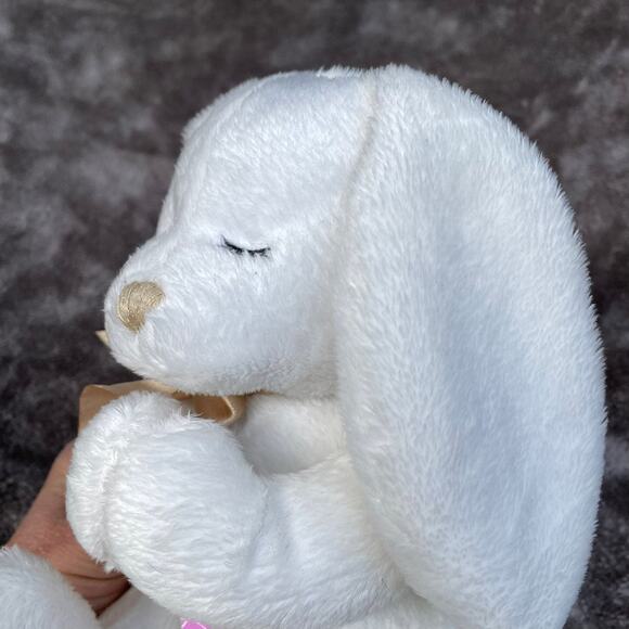 Dan Dee Praying Bunny Plush 8" Talking Now I Lay Me Down To Sleep Rabbit Stuffed - Picture 9 of 10